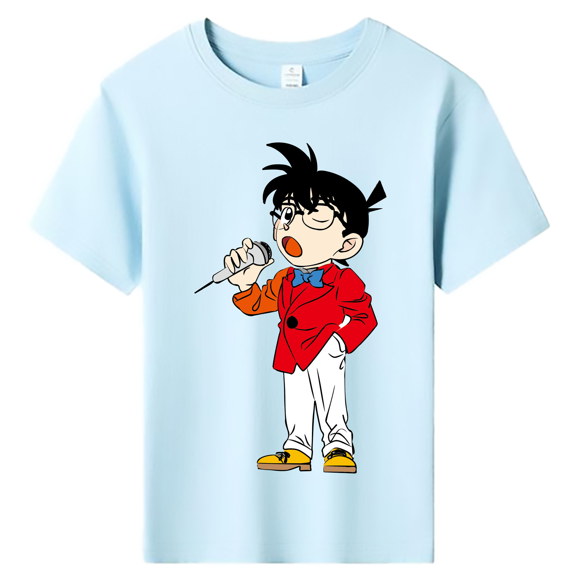 （画像用） 名探偵コナン 江戸川 コナン Detective Conan Conan Edogawa 綿100％キッズTシャツ（フロントプリント）